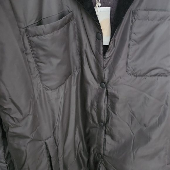 Thread&Supply Long Shirt Light Jacket Button up Oversized Khaki Charcoal size M - Picture 5 of 5